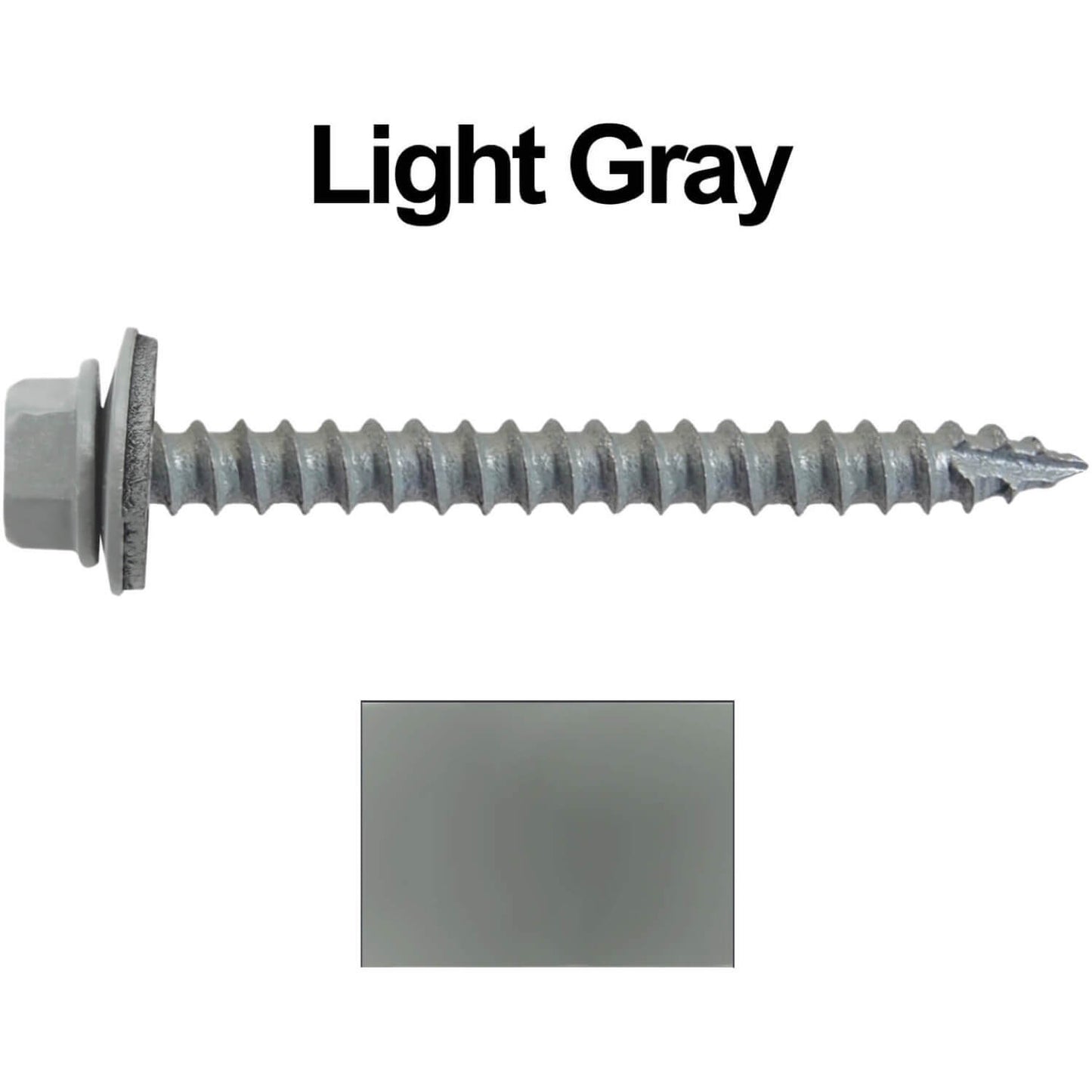 #14  x 2-1/2" Metal ROOFING SCREWS - Hex Washer Head - Self starting/self tapping - EPDM washer. Colored head.