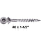 #8 Torx/Star Drive Head - 300 Grade Stainless Steel Torx/Star Drive Wood Screws - Silver Star Stainless Steel Wood Screw