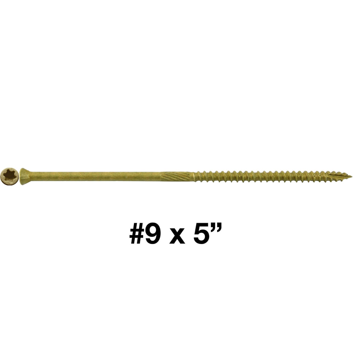 #9 Bronze Star Trim Head Wood Screw Torx/Star Drive Head - Multipurpose Exterior Coated Torx/Star Drive Wood Screws