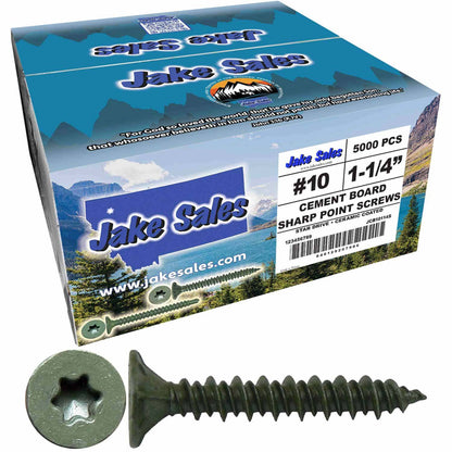 #10 Cement Board Torx/Star Head Screws SHARP POINT for Fastening Cement Backer Board/Cement Board/Tile Board - Torx/Star - T-25 Torx Head