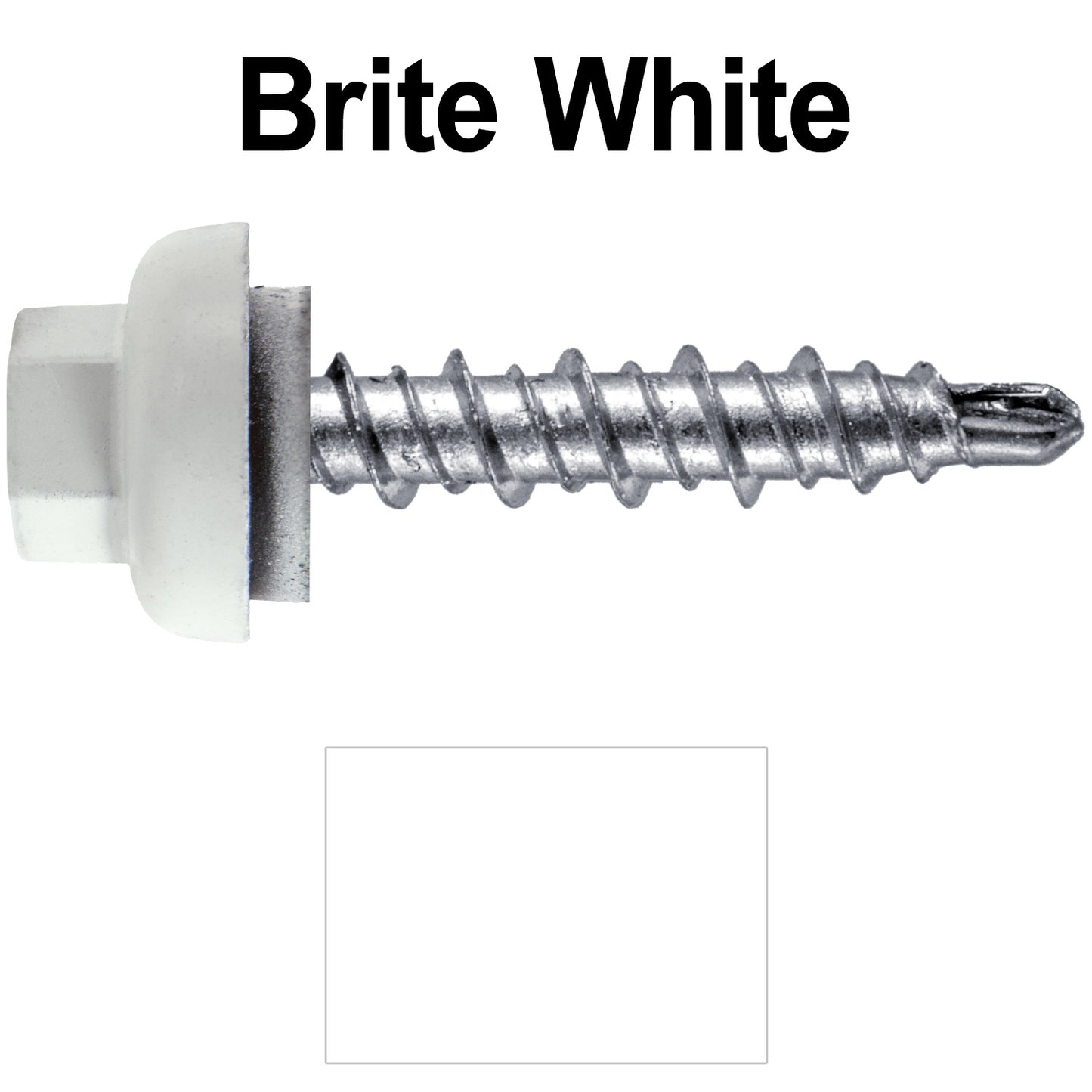 10 X 1" Zinc Aluminum Cap MINI-DRILLER Roofing Screws HI-LO THREAD Zinc Plated Carbon Steel Shank - EPDM Washer - Colored head