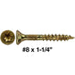 #8 Yellow Zinc Coated General Purpose Wood Screws. Torx/Star Drive Head - Multipurpose Torx/Star Drive Wood Screws