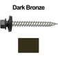 12 x 2"  Stainless Steel Metal Roofing Screw - Hex ReGrip Washer Head - Self starting/self tapping - EPDM washer. Colored head.