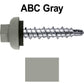 10 X 1" Zinc Aluminum Cap MINI-DRILLER Roofing Screws HI-LO THREAD Zinc Plated Carbon Steel Shank - EPDM Washer - Colored head