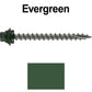 12 X 2-1/2" Metal Roofing Screws For OSB and Plywood - Galvanized Metal to Wood Type 17 Tip - 1/4" Hex Head - Assembled EPDM Washer