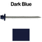 #9 x 3" Stainless Steel Metal Roofing Screws - Hex Washer Head - Self starting/self tapping - EPDM washer. Colored head.