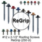 12 x 2-1/2" Metal ROOFING SCREWS - Hex Washer Head - Self starting/self tapping - EPDM washer. Colored head.