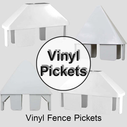 7/8" x 3" White Vinyl Picket Fence Caps