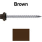10 X 2-1/2" HI-LO Zinc Aluminum Cap Metal Roofing Screws - Hex Washer Head - Self starting/self tapping - EPDM washer. Colored head.