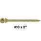 #10 Bronze Exterior Coated Wood Screw Torx/Star Drive Head - Multipurpose Exterior Coated Torx/Star Drive Wood Screws