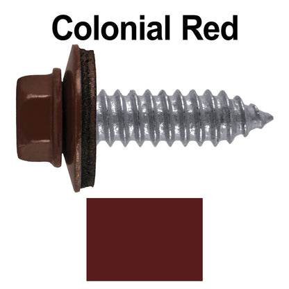 17 x 1"  Metal Roofing Screws - Metal Panel to Metal Purlins and Recovery Screws - Hex Washer Head - EPDM washer.