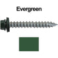 #14 x 2" Metal ROOFING SCREWS - Hex Washer Head - Self starting/self tapping - EPDM washer. Colored head.