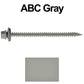 #9 x 3" Stainless Steel Metal Roofing Screws - Hex Washer Head - Self starting/self tapping - EPDM washer. Colored head.