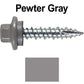 10 x 1" - STAINLESS HEX / ZINC Sheet Metal Roof Screw. Self starting metal to wood siding screws. EPDM washer. Colored head.