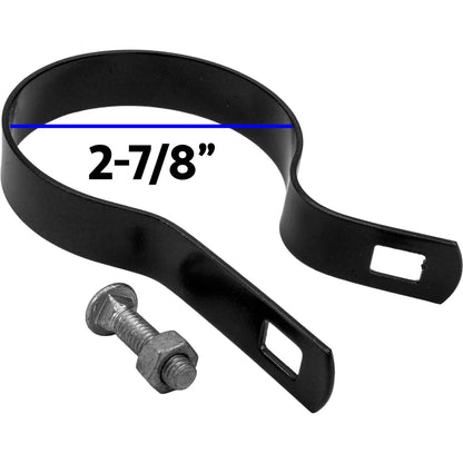 Tension Bands for Chain Link Fence -  BLACK Powder Coated Chain Link Tension Band