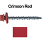 10 x 2-1/2" Metal ROOFING SCREWS - Hex Head Mini Driller - metal to wood siding screws - Self starting/self tapping - EPDM washer. Colored head.