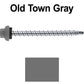 10 X 2-1/2" Zinc Aluminum Cap MINI-DRILLER Roofing Screws HI-LO THREAD Zinc Plated Carbon Steel Shank - EPDM Washer - Colored head