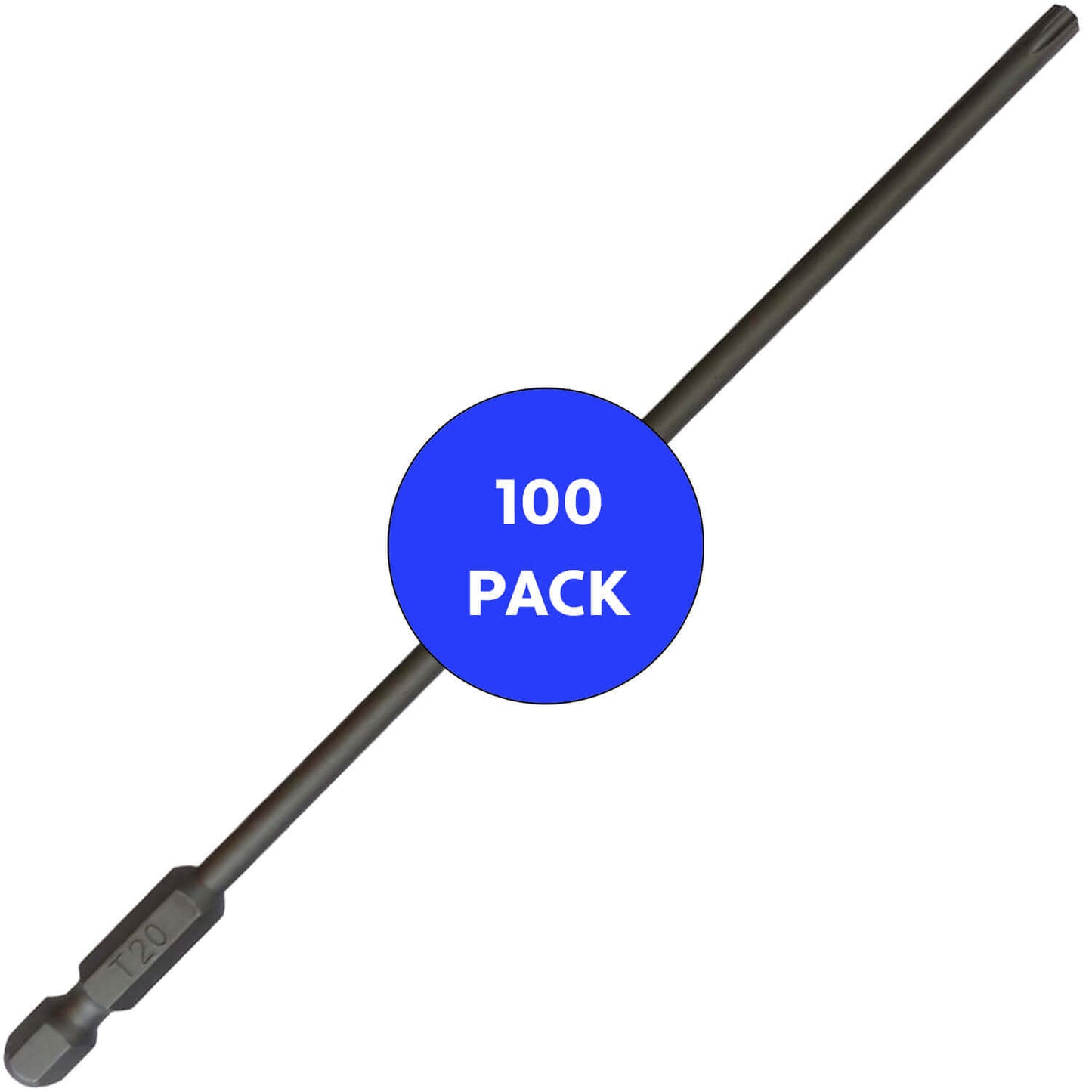 T20 (T-20) Torx/Star Driver Bit - Color Coded Torx/Star Drive Quick Change Shank Bit for Screws and Fasteners Requiring T20 (T-20)