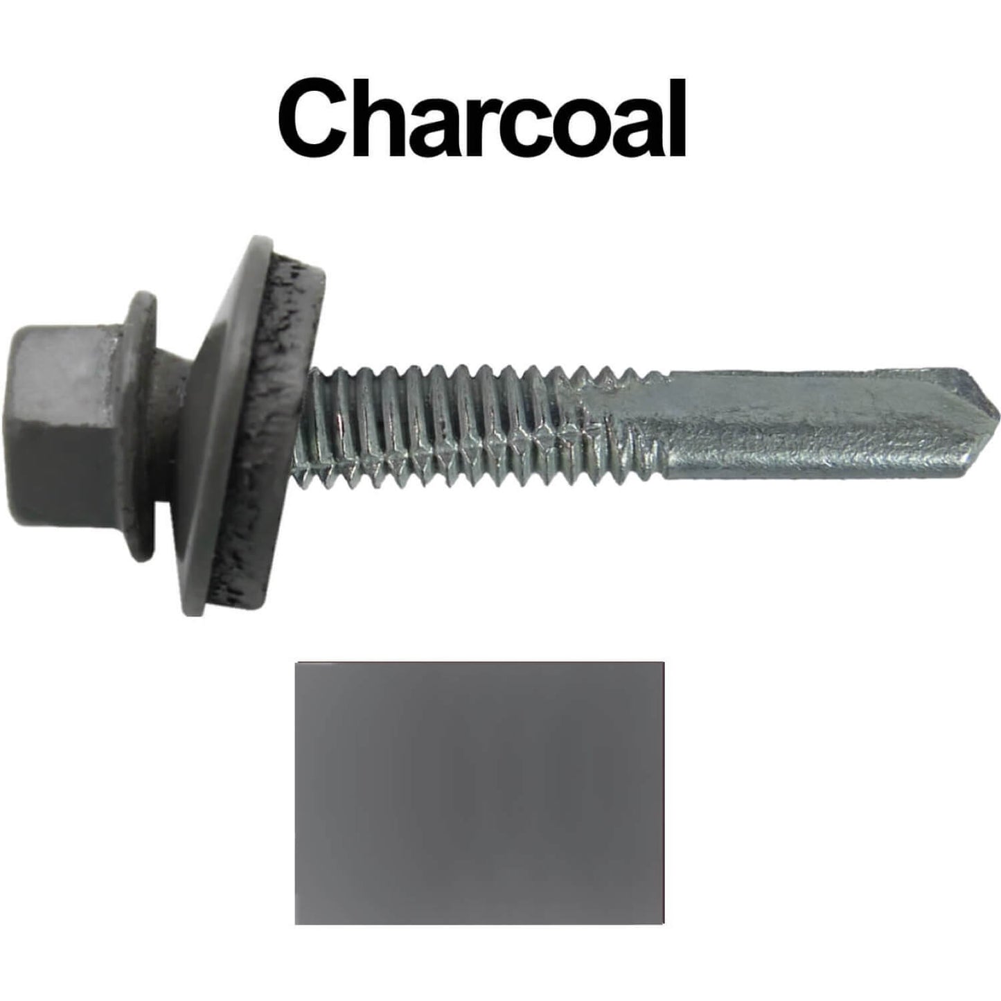 #12 x 1-1/2" Metal to Metal Type #5  Hex Head Drill Point Metal to Metal Roofing Screws. 9/16" EPDM Washer (250 Screws)