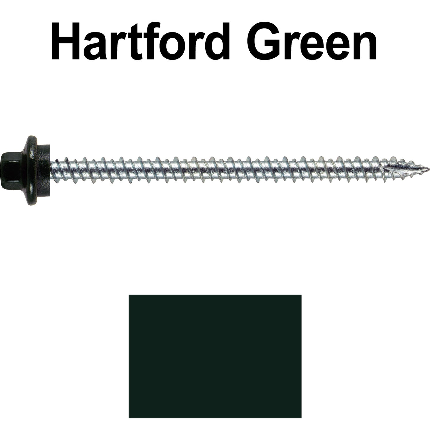 10 x 3” - STAINLESS HEX / ZINC Sheet Metal Roof Screw. Self starting metal to wood siding screws. EPDM washer. Colored head.