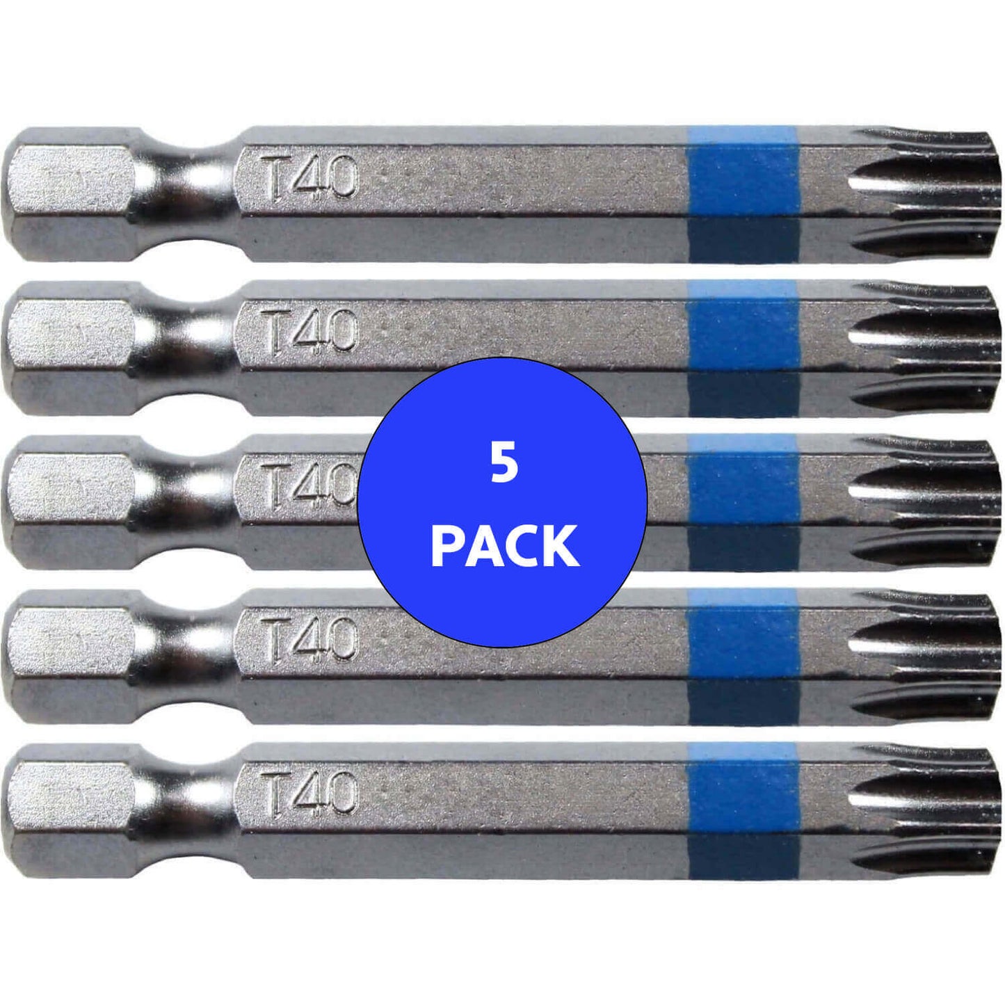 T40 (T-40) Torx/Star Driver Bit - Color Coded T40 Torx/Star Drive Bit for Screws and Fasteners Requiring T40 (T-40) Size Bits
