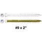 #9 Bronze Star WHITE TRIM HEAD Wood Screw Torx/Star Drive Head- Multipurpose Exterior Coated Torx/Star Drive Wood Screws