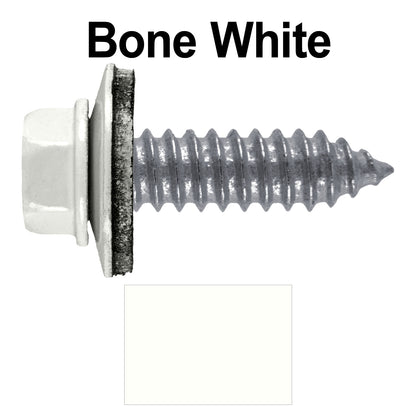 17 x 1"  Metal Roofing Screws - Metal Panel to Metal Purlins and Recovery Screws - Hex Washer Head - EPDM washer.