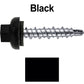 10 X 1" Zinc Aluminum Cap MINI-DRILLER Roofing Screws HI-LO THREAD Zinc Plated Carbon Steel Shank - EPDM Washer - Colored head