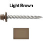 12 x 2-1/2" Stainless Steel Metal Roofing Screw - Hex Washer Head - Self starting/self tapping - EPDM washer. Colored head.