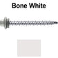 10 x 2” Stainless Steel Mini Driller Sheet Metal Roofing Screw - Hex Washer Cap - Self starting metal to wood siding screws - EPDM washer. Colored head.