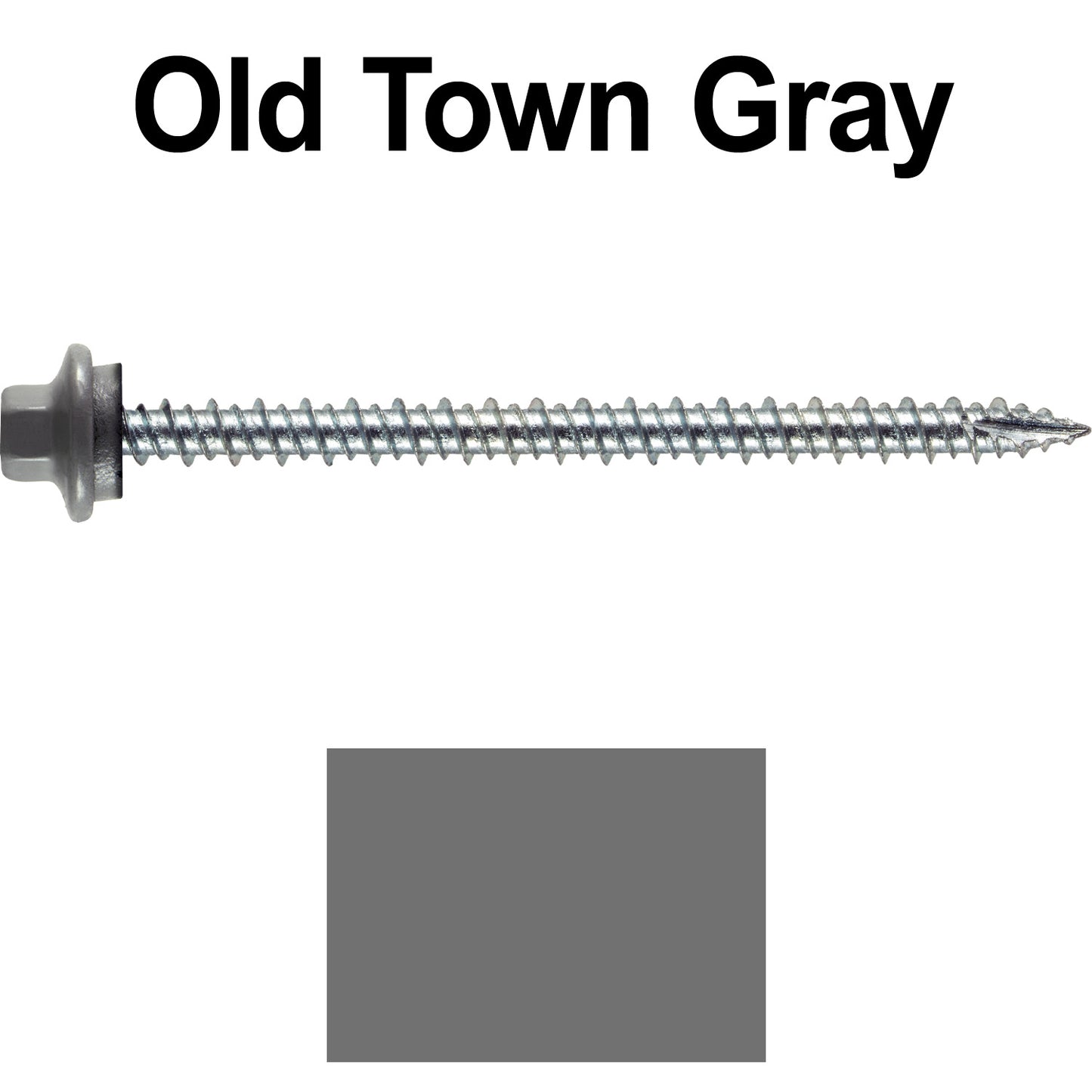 10 x 3” - STAINLESS HEX / ZINC Sheet Metal Roof Screw. Self starting metal to wood siding screws. EPDM washer. Colored head.