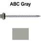 10 X 3“ HI-LO Zinc Aluminum Cap Metal Roofing Screws - Hex Washer Head - Self starting/self tapping - EPDM washer. Colored head.