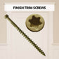 "Tiny" FINISH HEAD Wood Screw Torx/Star  Head - Finish Head Exterior Coated Torx/Star Drive Wood Screws-Tiny Head Wood Screws