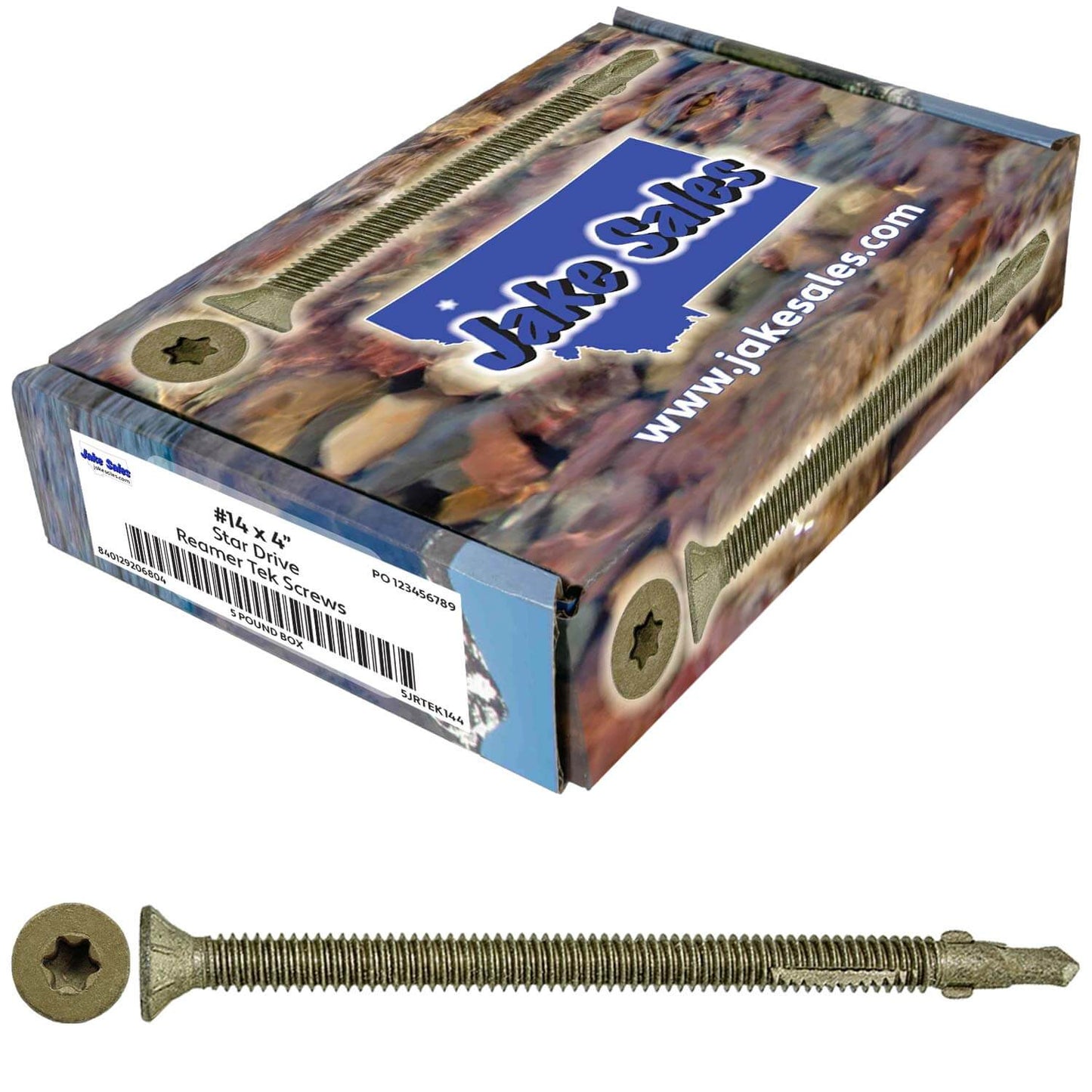 Reamer Tek Torx/Star Head Self-Drilling Wood to Metal Screws - for Flatbeds, Trailers or Fastening Wood to Steel