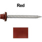12 x 2-1/2" Stainless Steel Metal Roofing Screw - Hex Washer Head - Self starting/self tapping - EPDM washer. Colored head.