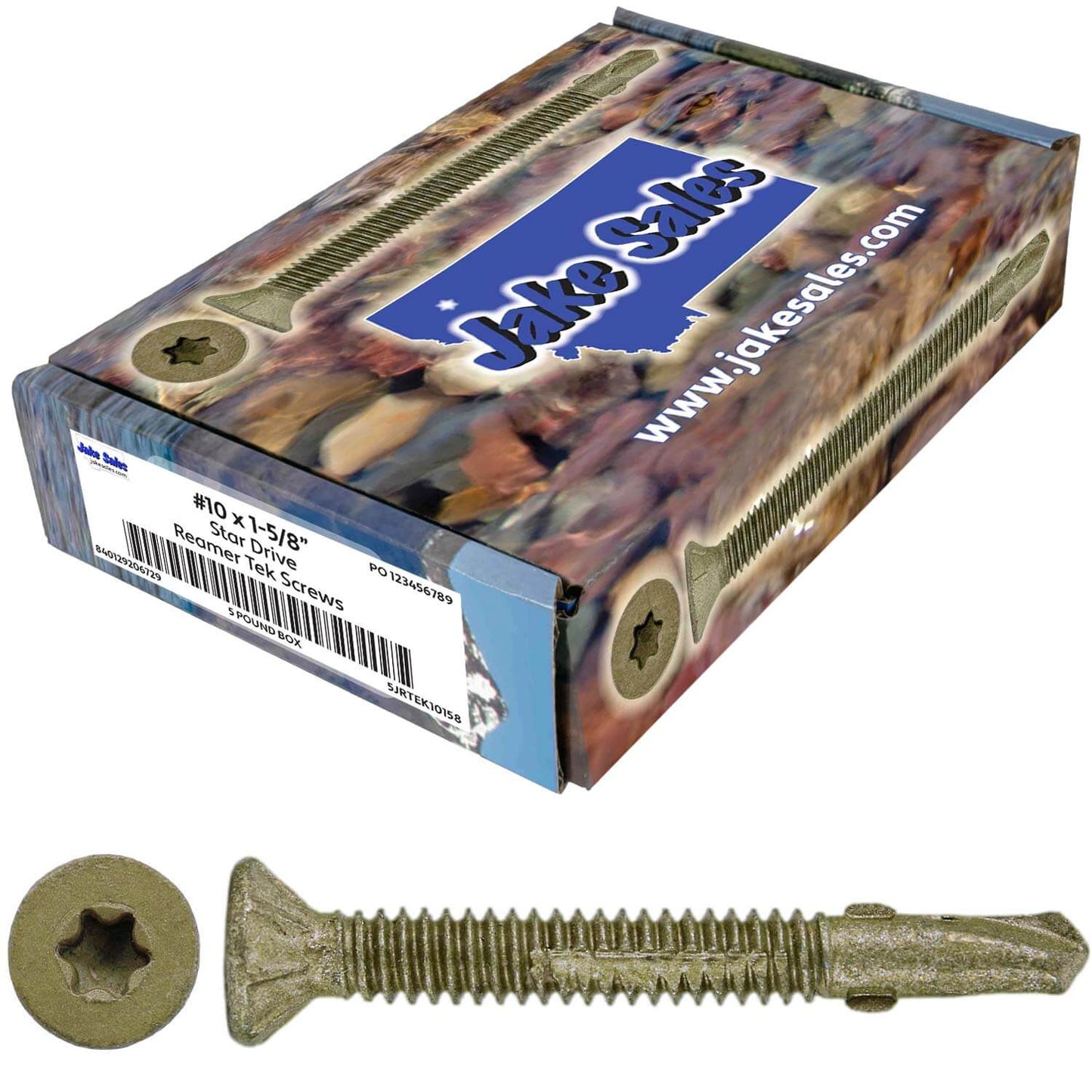 Reamer Tek Torx/Star Head Self-Drilling Wood to Metal Screws - for Flatbeds, Trailers or Fastening Wood to Steel