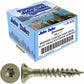 #8 x 3/4" - 2" Bronze Exterior Coated Wood Screw Torx/Star Drive Head - Multipurpose Exterior Coated Torx/Star Drive Wood Screws