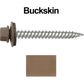 12 x 2"  Stainless Steel Metal Roofing Screw - Hex ReGrip Washer Head - Self starting/self tapping - EPDM washer. Colored head.