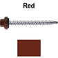 10 X 2” Zinc Aluminum Cap MINI-DRILLER Roofing Screws HI-LO THREAD Zinc Plated Carbon Steel Shank - EPDM Washer - Colored head