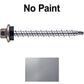 #10 x 2" Stainless Steel Mini Driller Sheet Metal Roofing Screw - Hex Washer Cap - Self starting metal to wood siding screws - EPDM washer. Colored head.