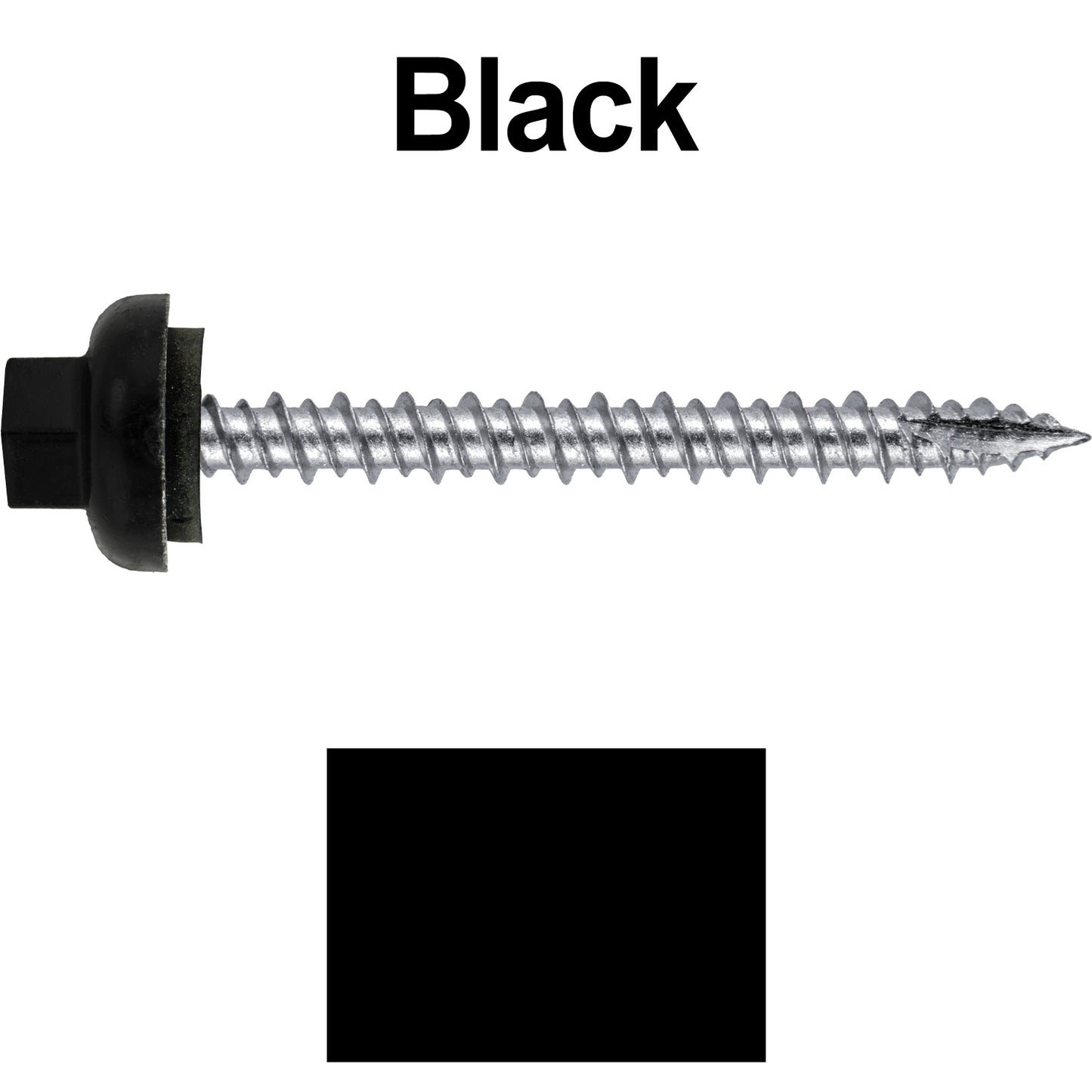 10 X 2“ HI-LO Zinc Aluminum Cap Metal Roofing Screws - Hex Washer Head - Self starting/self tapping - EPDM washer. Colored head.