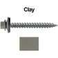 #12 x 2" RE-GRIP METAL ROOFING SCREWS - Hex Washer Head - Self starting/self tapping - EPDM washer. Colored head.