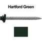 12 x 2-1/2" Metal ROOFING SCREWS - Hex Washer Head - Self starting/self tapping - EPDM washer. Colored head.