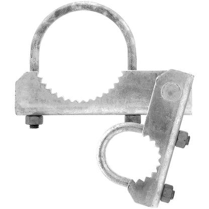 Chain Link Fence 180 Degree Commercial Duty Gate Hinge - Chain Link Post Gate Hinge - Hinge "U" Bolts Included - 1 Hinge Assembly