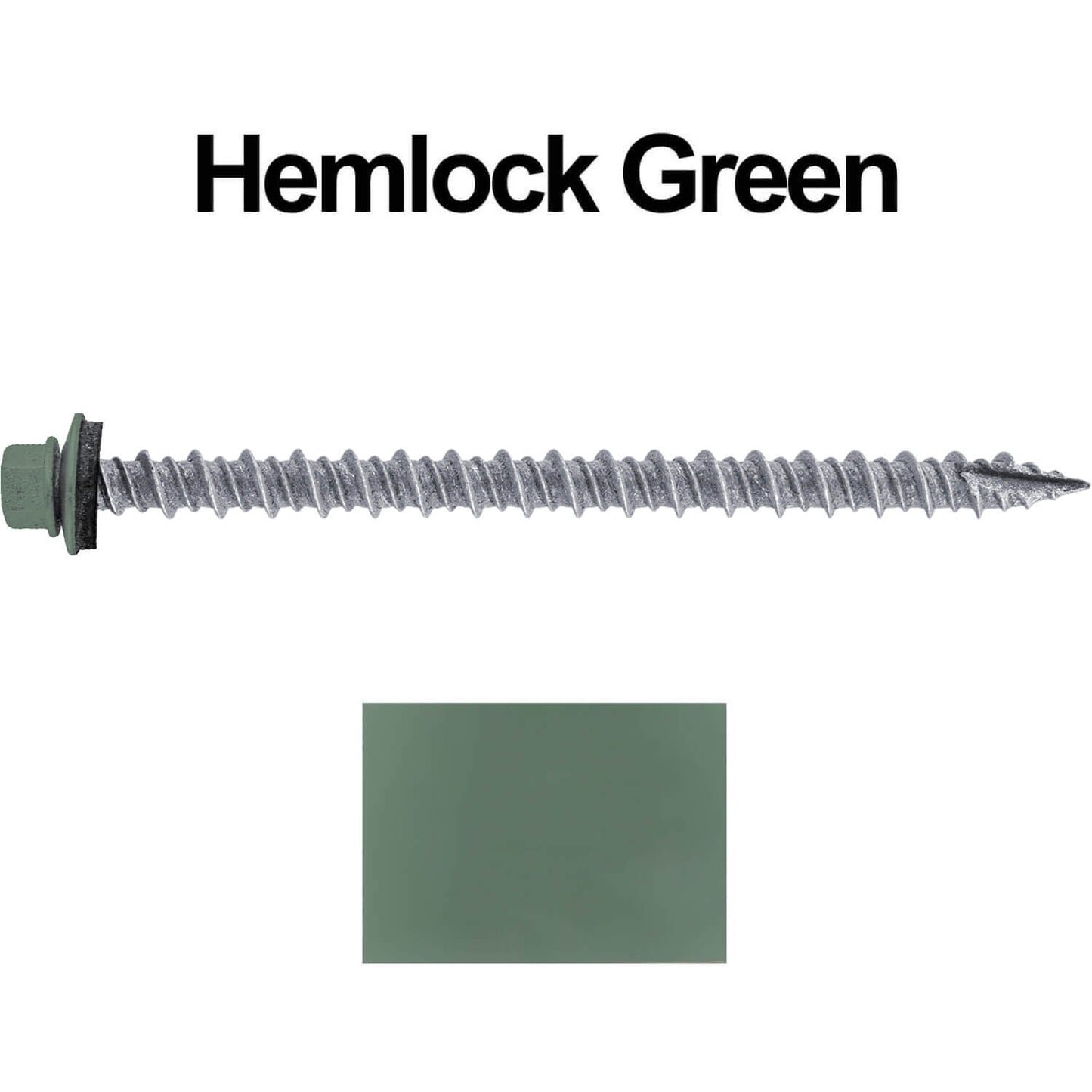 #10 x 3" Metal ROOFING SCREWS - Hex Washer Head - Self starting/self tapping - EPDM washer. Colored head.