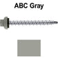 10 X 2” Zinc Aluminum Cap MINI-DRILLER Roofing Screws HI-LO THREAD Zinc Plated Carbon Steel Shank - EPDM Washer - Colored head