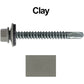 #12 x 2-1/2" Metal to Metal Type #3 Metal Roofing Screws - Hex Head Drill Point - 9/16" EPDM Washer. Colored head.