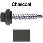 10 X 1" Zinc Aluminum Cap MINI-DRILLER Roofing Screws HI-LO THREAD Zinc Plated Carbon Steel Shank - EPDM Washer - Colored head