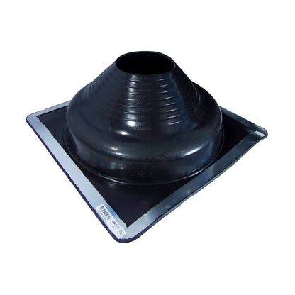 DEKTITE SQUARE BLACK EPDM Flexible Pipe Flashing, Roof Jack, Pipe Boot Flashing Dektite