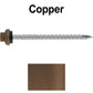 10 X 3“ HI-LO Zinc Aluminum Cap Metal Roofing Screws - Hex Washer Head - Self starting/self tapping - EPDM washer. Colored head.